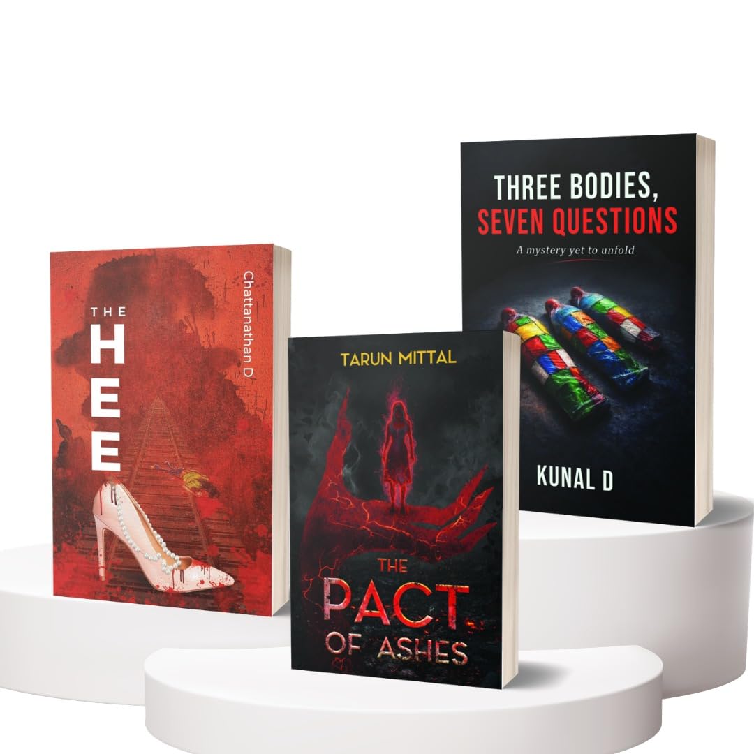 The Heel, Three Bodies Seven Questions & Pact of Ashes Book Combo of 3: Psychological Thriller, Mystery, Crime Fiction, Suspense & Dark Secrets Collection